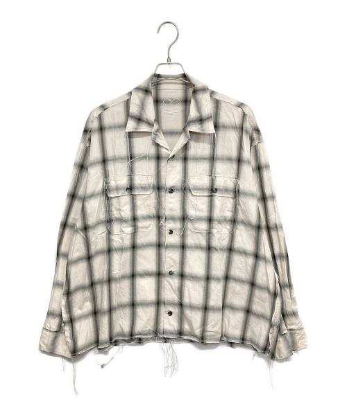 LQUARTET（エルカルテット）LQUARTET (エルカルテット) ステッチシャツ グレー サイズ:Lの古着・服飾アイテム