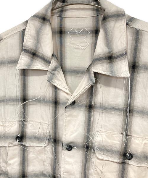 LQUARTET（エルカルテット）LQUARTET (エルカルテット) ステッチシャツ グレー サイズ:Lの古着・服飾アイテム
