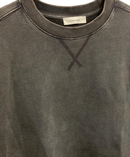 entire studios（エンタイアスタジオ）ENTIRE STUDIOS (エンタイアスタジオ) BOX CREWスウェットシャツ WASHED-BLACK サイズ:Mの古着・服飾アイテム