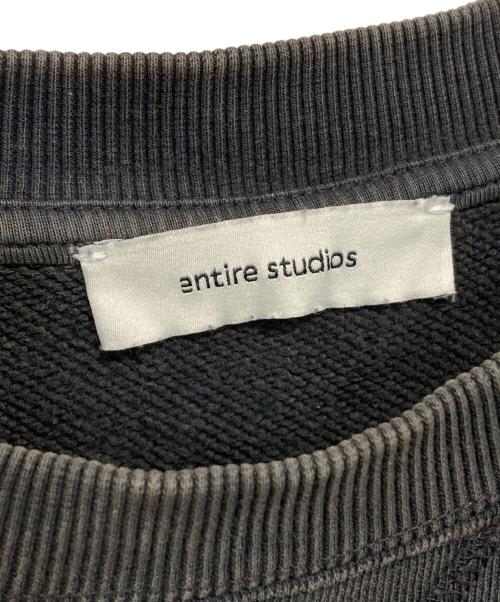 entire studios（エンタイアスタジオ）ENTIRE STUDIOS (エンタイアスタジオ) BOX CREWスウェットシャツ WASHED-BLACK サイズ:Mの古着・服飾アイテム