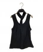 PRANK PROJECTプランクプロジェクト）の古着「Scarf Satin Tank/スカーフサテンタンク」｜ブラック