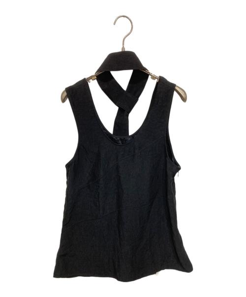 PRANK PROJECT（プランクプロジェクト）PRANK PROJECT (プランクプロジェクト) Scarf Satin Tank/スカーフサテンタンク ブラック サイズ:FREEの古着・服飾アイテム