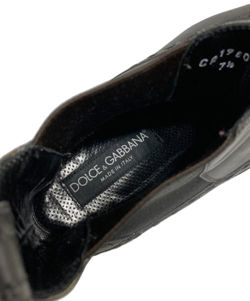 DOLCE & GABBANA（ドルチェ＆ガッバーナ）DOLCE & GABBANA (ドルチェ＆ガッバーナ) メダリオンサイドゴアブーツ グレー サイズ:7 1/2の古着・服飾アイテム