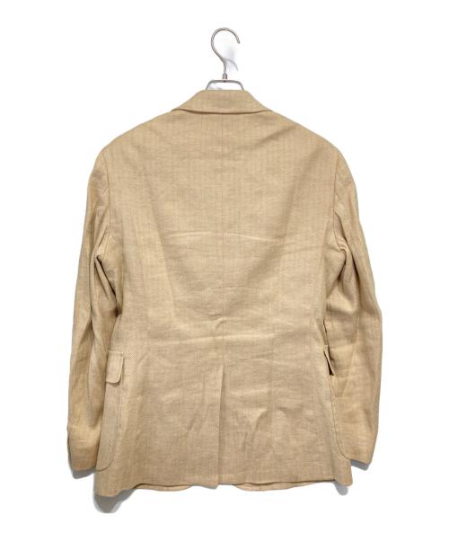 POLO RALPH LAUREN（ポロ・ラルフローレン）POLO RALPH LAUREN (ポロ・ラルフローレン) リネンブレンド2Bテーラードジャケット ベージュ サイズ:Mの古着・服飾アイテム