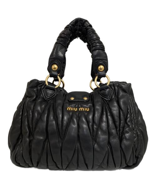 MIU MIU（ミュウミュウ）MIU MIU (ミュウミュウ) マトラッセハンドバッグ ブラックの古着・服飾アイテム