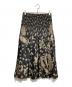 HaaT (ハート) 総柄シルクストレッチスカート ベージュ×ブラック サイズ:2：15000円