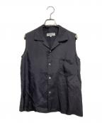 COMME des GARCONS×rode de chambreコムデギャルソン×ローブ・ド・シャンブル）の古着「キュプラノースリーブシャツ」｜ブラック