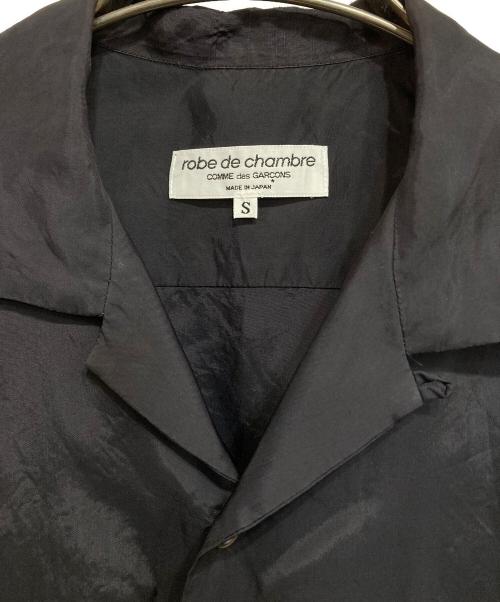 COMME des GARCONS（コムデギャルソン）COMME des GARCONS (コムデギャルソン) rode de chambre (ローブ・ド・シャンブル) キュプラノースリーブシャツ ブラック サイズ:Sの古着・服飾アイテム