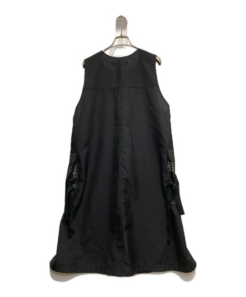 JUNYA WATANABE COMME des GARCONS（(ジュンヤワタナベ コムデギャルソン）JUNYA WATANABE COMME des GARCONS ((ジュンヤワタナベ コムデギャルソン) 光沢サイドコードノースリーブワンピース ブラック サイズ:XSの古着・服飾アイテム