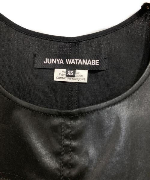 JUNYA WATANABE COMME des GARCONS（(ジュンヤワタナベ コムデギャルソン）JUNYA WATANABE COMME des GARCONS ((ジュンヤワタナベ コムデギャルソン) 光沢サイドコードノースリーブワンピース ブラック サイズ:XSの古着・服飾アイテム