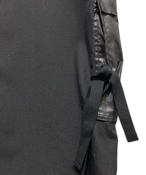 JUNYA WATANABE COMME des GARCONS（(ジュンヤワタナベ コムデギャルソン）JUNYA WATANABE COMME des GARCONS ((ジュンヤワタナベ コムデギャルソン) 光沢サイドコードノースリーブワンピース ブラック サイズ:XSの古着・服飾アイテム