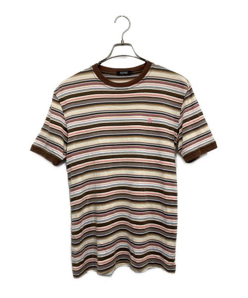 BURBERRY BLACK LABEL（バーバリーブラックレーベル）BURBERRY BLACK LABEL (バーバリーブラックレーベル) ボーダーTシャツ ブラウン サイズ:3の古着・服飾アイテム
