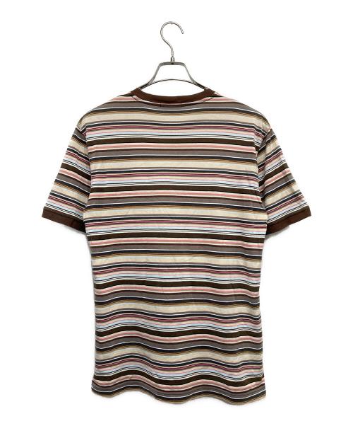 BURBERRY BLACK LABEL（バーバリーブラックレーベル）BURBERRY BLACK LABEL (バーバリーブラックレーベル) ボーダーTシャツ ブラウン サイズ:3の古着・服飾アイテム