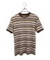 BURBERRY BLACK LABEL（バーバリーブラックレーベル）の古着「ボーダーTシャツ」｜ブラウン