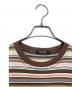BURBERRY BLACK LABEL (バーバリーブラックレーベル) ボーダーTシャツ ブラウン サイズ:3：5000円