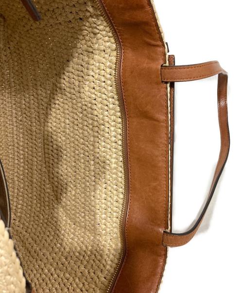 Chloe（クロエ）Chloe (クロエ) レザーコンビカゴバッグ ブラウン×ベージュの古着・服飾アイテム