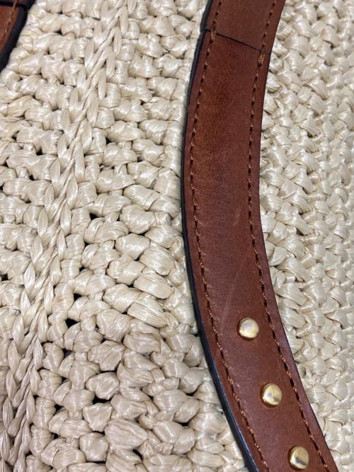 Chloe（クロエ）Chloe (クロエ) レザーコンビカゴバッグ ブラウン×ベージュの古着・服飾アイテム