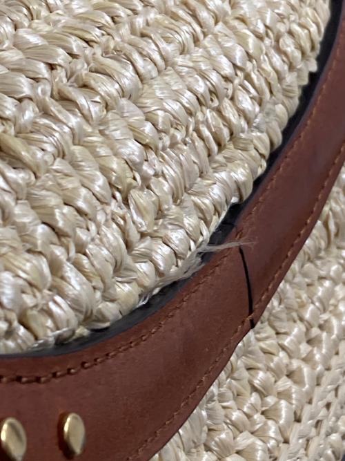 Chloe（クロエ）Chloe (クロエ) レザーコンビカゴバッグ ブラウン×ベージュの古着・服飾アイテム