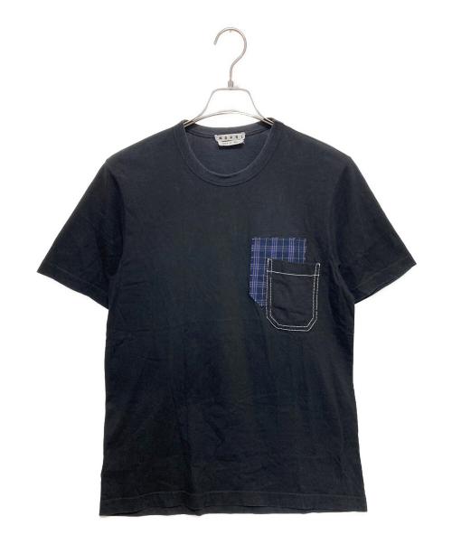 MARNI（マルニ）MARNI (マルニ) チェックポケットTシャツ ブラック サイズ:44の古着・服飾アイテム