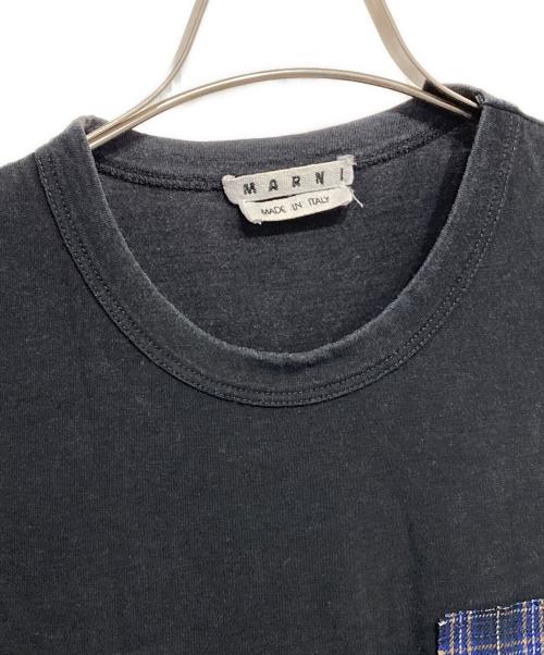 MARNI（マルニ）MARNI (マルニ) チェックポケットTシャツ ブラック サイズ:44の古着・服飾アイテム