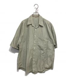 AURALEE（オーラリー）の古着「WASHED FINX TWILL HALF SLEEVED BIG SHIRTS」｜グリーン
