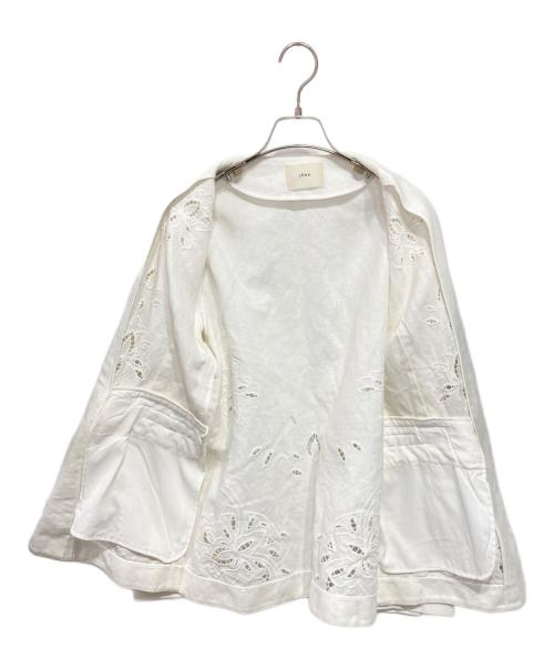 IENA（イエナ）IENA (イエナ) コットンリネン カットワークレース ジャケット ホワイト サイズ:-の古着・服飾アイテム