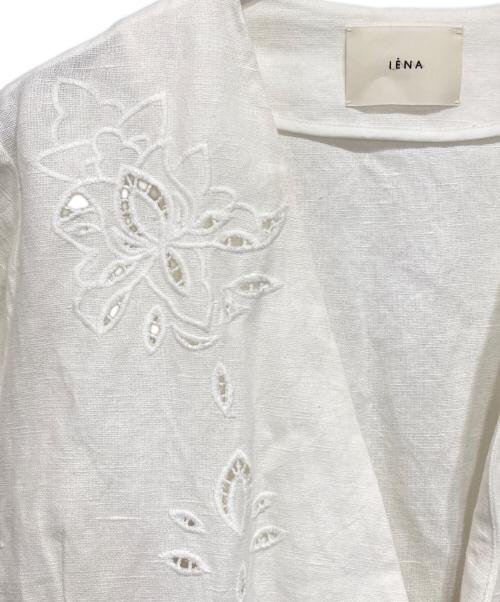 IENA（イエナ）IENA (イエナ) コットンリネン カットワークレース ジャケット ホワイト サイズ:-の古着・服飾アイテム