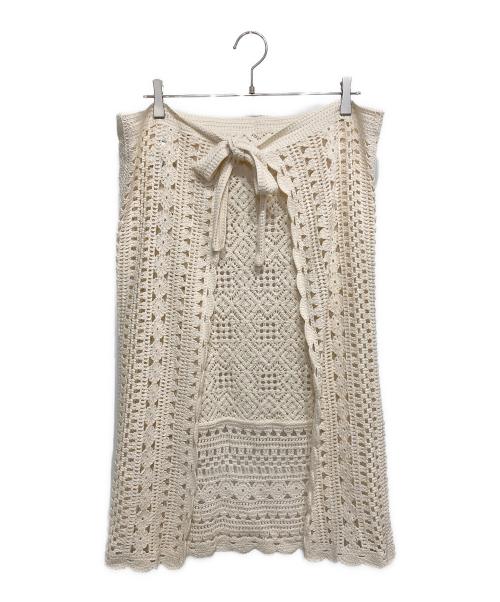 JOURNAL STANDARD relume（ジャーナルスタンダード レリューム）JOURNAL STANDARD relume (ジャーナルスタンダード レリューム) クロシェレースラップスカート アイボリー サイズ:Fの古着・服飾アイテム