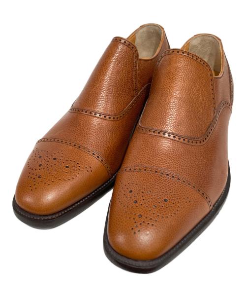 SCOTCH GRAIN（スコッチグレイン）SCOTCH GRAIN (スコッチグレイン) レザースリッポン ベージュ サイズ:26の古着・服飾アイテム