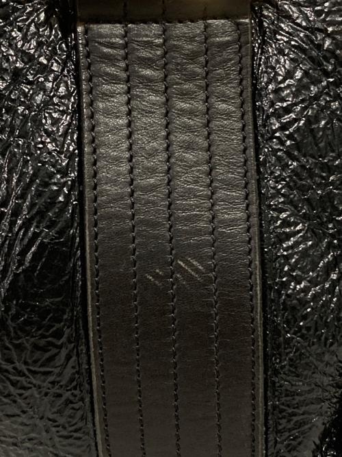 GIANNI VERSACE（ジャンニ・ヴェルサーチ）GIANNI VERSACE (ジャンニ・ヴェルサーチ) レザーコンビハンドバッグ ゴールド×ブラックの古着・服飾アイテム