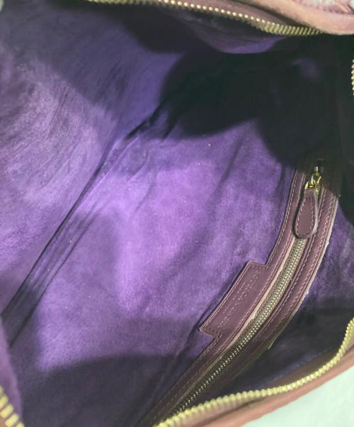 BOTTEGA VENETA（ボッテガベネタ）BOTTEGA VENETA (ボッテガベネタ) イントレチャートホーボーバッグ パープルの古着・服飾アイテム