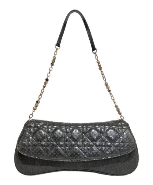 Christian Dior（クリスチャン ディオール）Christian Dior (クリスチャン ディオール) カナージュチェーンショルダーバッグ ブラックの古着・服飾アイテム