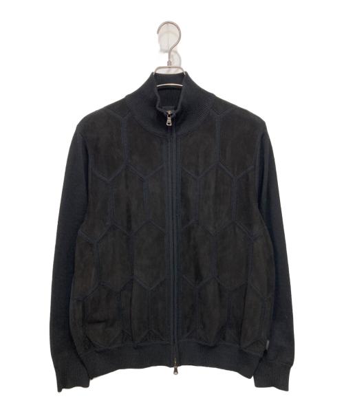 BOSS HUGO BOSS（ボス ヒューゴボス）BOSS HUGO BOSS (ボス ヒューゴボス) ラムレザージップアップジャケット ブラック サイズ:XLの古着・服飾アイテム