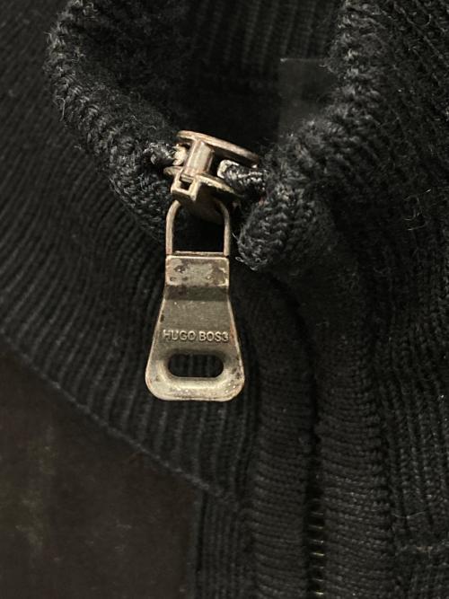 BOSS HUGO BOSS（ボス ヒューゴボス）BOSS HUGO BOSS (ボス ヒューゴボス) ラムレザージップアップジャケット ブラック サイズ:XLの古着・服飾アイテム