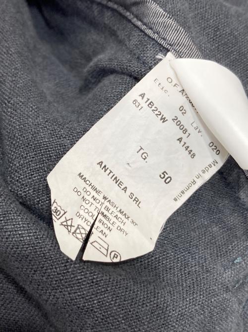 EMPORIO ARMANI（エンポリオ アルマーニ）EMPORIO ARMANI (エンポリオ アルマーニ) リネンスタンドカラージャケット ブラック サイズ:50の古着・服飾アイテム