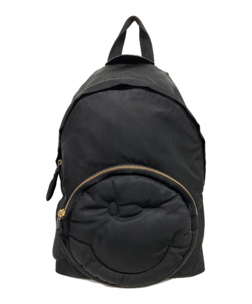ANYA HINDMARCH（アニヤ・ハインドマーチ）ANYA HINDMARCH (アニヤ・ハインドマーチ) スマイリーリュックサック ブラックの古着・服飾アイテム