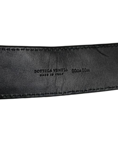 BOTTEGA VENETA（ボッテガベネタ）BOTTEGA VENETA (ボッテガベネタ) イントレチャートレザーベルト ブラック サイズ:90㎝ 36INの古着・服飾アイテム