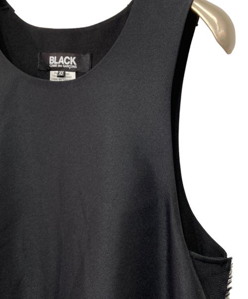 BLACK COMME des GARCONS（ブラックコムデギャルソン）BLACK COMME des GARCONS (ブラックコムデギャルソン) フリルノースリーブワンピース ブラック サイズ:XSの古着・服飾アイテム