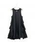 BLACK COMME des GARCONS（ブラックコムデギャルソン）の古着「フリルノースリーブワンピース」｜ブラック