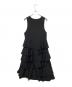 BLACK COMME des GARCONS (ブラックコムデギャルソン) フリルノースリーブワンピース ブラック サイズ:XS：30000円