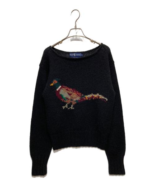 RALPH LAUREN（ラルフローレン）RALPH LAUREN (ラルフローレン) バードアイコンニット ブラック サイズ:Mの古着・服飾アイテム