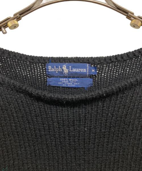 RALPH LAUREN（ラルフローレン）RALPH LAUREN (ラルフローレン) バードアイコンニット ブラック サイズ:Mの古着・服飾アイテム