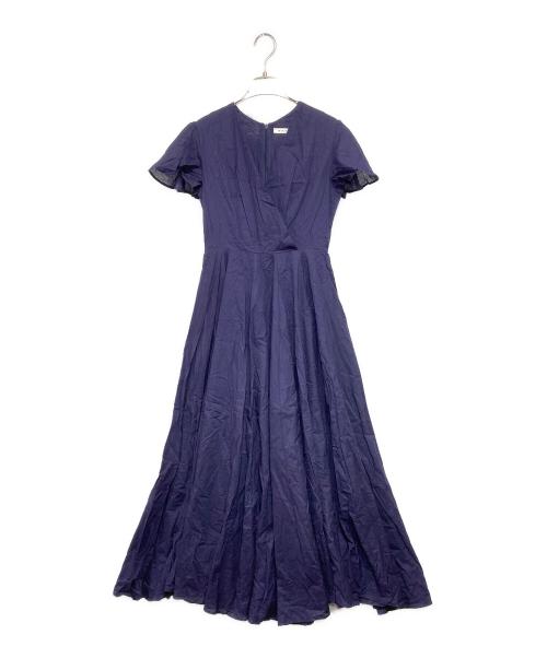 MARIHA（マリハ）MARIHA (マリハ) コットンVネックワンピース ネイビー サイズ:36の古着・服飾アイテム