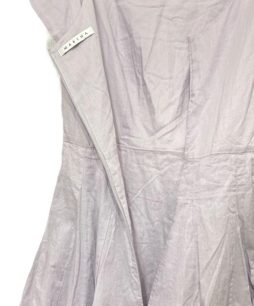 MARIHA（マリハ）MARIHA (マリハ) ノースリーブフレアワンピース パープル サイズ:36の古着・服飾アイテム