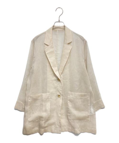 Noble（ノーブル）Noble (ノーブル) シースルーオーバーサイズテーラードジャケット アイボリー サイズ:-の古着・服飾アイテム