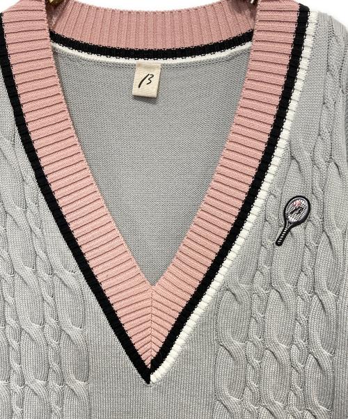 β（ベータ）β (ベータ) テニスワッペン付きプルオーバー ライトピンク サイズ:9の古着・服飾アイテム