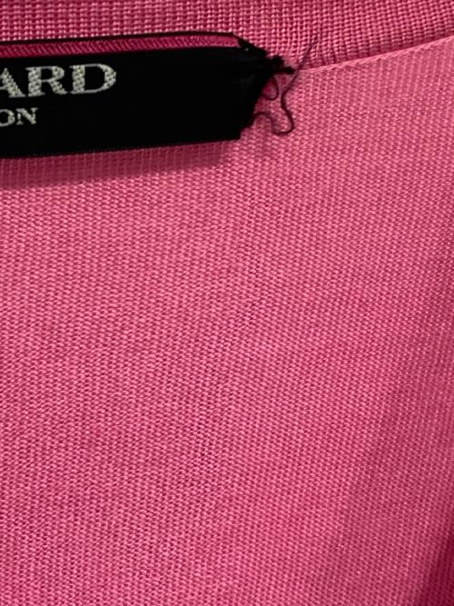 LEONARD（レオナール）LEONARD (レオナール) 総柄カーディガン ピンク サイズ:Mの古着・服飾アイテム