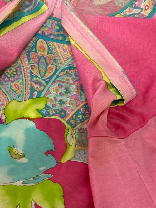 LEONARD（レオナール）LEONARD (レオナール) 総柄Tシャツ ピンク サイズ:Mの古着・服飾アイテム