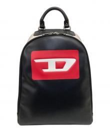 DIESEL（ディーゼル）の古着「Dロゴバックパック」｜ベージュ×ブラック