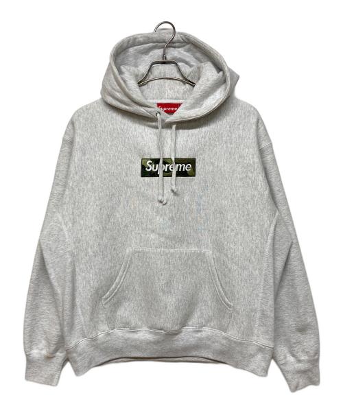 SUPREME（シュプリーム）SUPREME (シュプリーム) BOX LOGO HOODED SWEATSHIRT カモフラ×ライトグレー サイズ:Sの古着・服飾アイテム